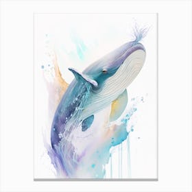 Gervais  Beaked Whale Storybook Watercolour  (3) Canvas Print