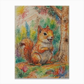 Squirrel In The Woods 1 Canvas Print