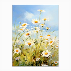 Daisy Wilfflower In A Field In South Western Style (2) Canvas Print