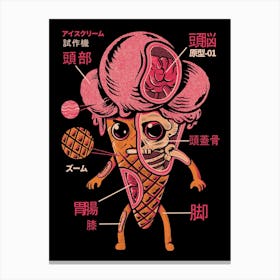 Kaiju Ice Cream Canvas Print