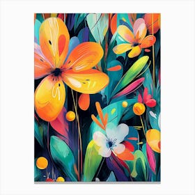 Colorful Floral Pattern Canvas Print