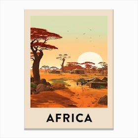 Vintage Travel Poster Africa 8 Canvas Print