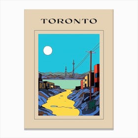 Minimal Design Style Of Toronto, Canada 1 Poster Canvas Print