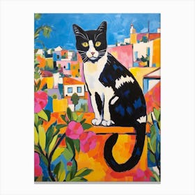 Painting Of A Cat In Seville Spain 4 Canvas Print