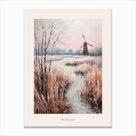 Dreamy Winter National Park Poster  The Broads England 3 Canvas Print