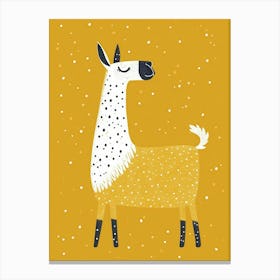 Yellow Llama 2 Canvas Print