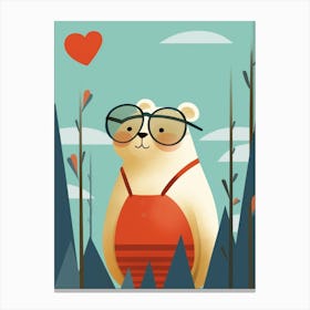 Little Beaver 2 Wearing Sunglasses Canvas Print