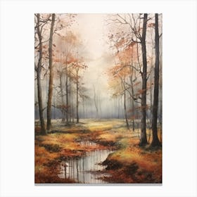 Autumn Forest Landscape The New Forest England 2 Canvas Print