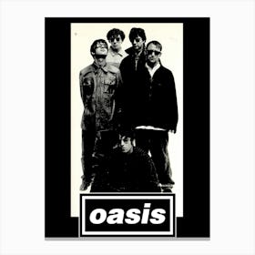 oasis britpop music band 1 Canvas Print