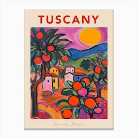 Tuscany 2 Italia Travel Poster Canvas Print
