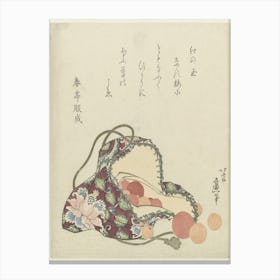 A Comparison Of Genroku Poems And Shells, Katsushika Hokusai 28 Canvas Print