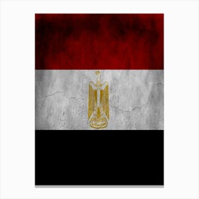 Egypt Flag Texture Canvas Print