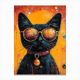 The Coolest Cat In Town 8 Canvas Print