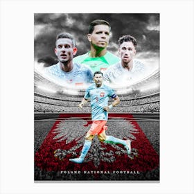 Poland Football Poster Canvas Print