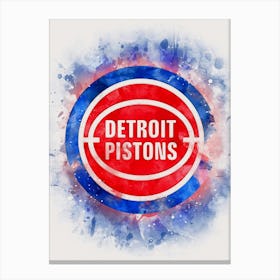 Detroit Pistons Paint Canvas Print