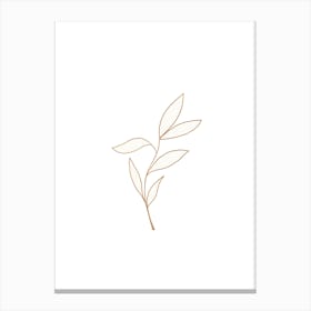 Rose Gold Leaves Canvas Print