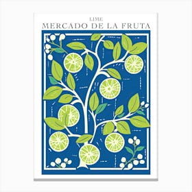 Mercado De La Fruta Lime Illustration 2 Poster Canvas Print