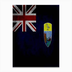 Saint Helena Flag Texture Canvas Print