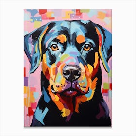 Rottweiler Pop Art Inspired 1 Canvas Print