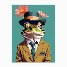 Frog In A Suit (11) Canvas Print