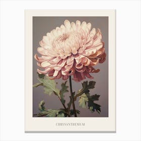 Floral Illustration Chrysanthemum 2 Poster Canvas Print