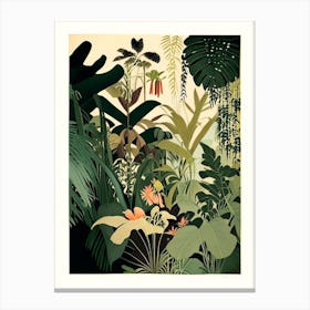 Jungle Botanical 2 Rousseau Inspired Canvas Print
