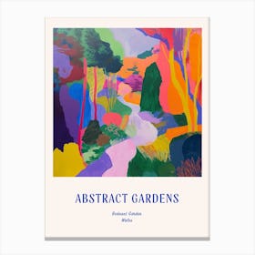 Colourful Gardens Bodnant Garden United Kingdom 2 Blue Poster Canvas Print