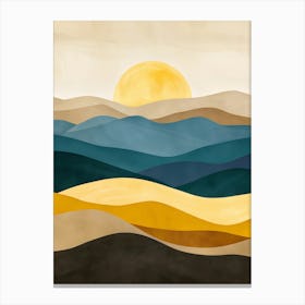 Sunset In The Mountains 2 Canvas Print