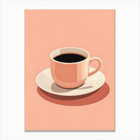 Minimalistic Cup Of Coffee 4 Canvas Print