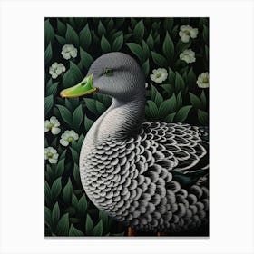 Ohara Koson Inspired Bird Painting Duck 1 Canvas Print