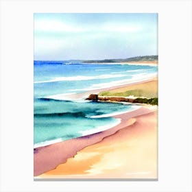 Bateau Bay Beach, Australia Watercolour Canvas Print