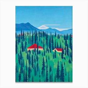 Oulanka National Park Finland Blue Oil Painting 1  Canvas Print