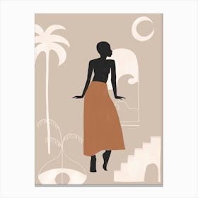 Woman In A Skirt Canvas Print