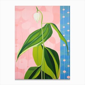 Lily Of The Valley 1 Hilma Af Klint Inspired Pastel Flower Painting Canvas Print