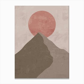 Sunset On A Mountain Canvas Print