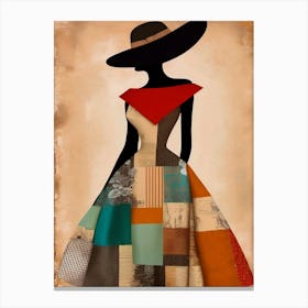 Woman In A Classy Vintage Inspired Dress Canvas Print