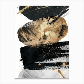 Abstract Black And Gold Painting 64 Canvas Print