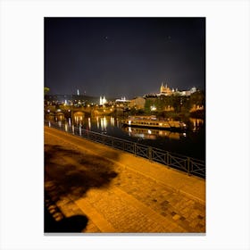 Prague At Night Photo 1 Canvas Print