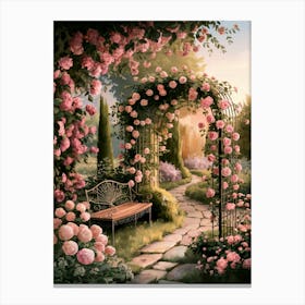 Into the garden, Rose Garden Canvas Print