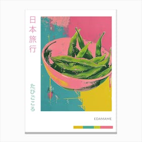 Edamame Duotone Silkscreen Poster 3 Canvas Print