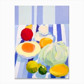 Cabbage 2 Tablescape vegetable Canvas Print