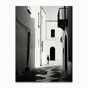 Alghero, Italy,  Black And White Analogue Photography  4 Canvas Print