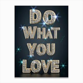 Do What You Love 3 Canvas Print