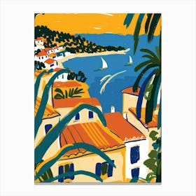 Travel Poster Happy Places Santander 1 Canvas Print