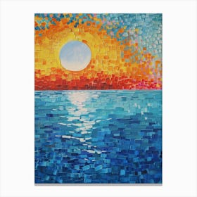 Sunset Over The Ocean 76 Canvas Print