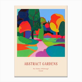 Colourful Gardens Kew Gardens Hillsborough Canada 2 Red Poster Canvas Print