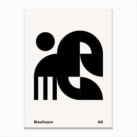 Geometric Bauhaus Poster B&W 46 Canvas Print