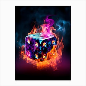 Fire Dice Canvas Print