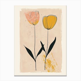 Utrecht Flower Market Boho Minimalist Style Canvas Print