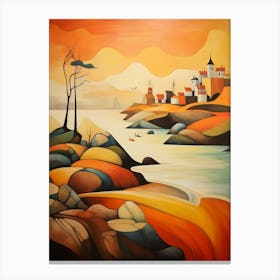 Coastal Abstract Minimalist 1 Canvas Print